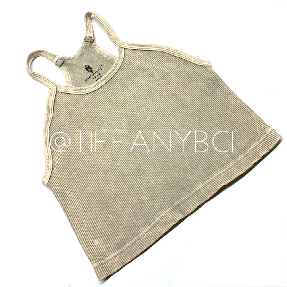 Free People Happiness Runs Crop Tank Stone Eagle - Picture 5 of 13